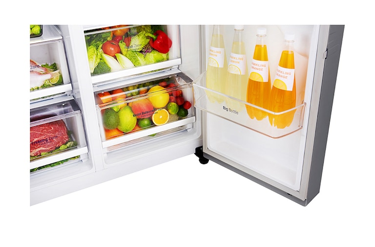 LG F Side-by-Side mit Eis-, Crushed Ice- und Wasserspender und Total No Frost, GSL560PZXV